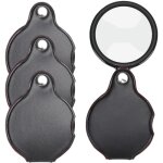 Petite loupe 10x, 4 mini loupes de poche pliables avec �tui de protection rotatif