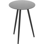 Petite table basse ronde, table d'appoint, plateau en verre tremp�, pieds effil�s, cadre en acier, � ...