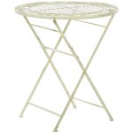 Petite table bistrot ronde 70 cm pliante pour jardin terrasse ou balcon au style traditionnel et provenal ...
