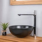Wanda collection - petite vasque noire en cramique luna 28 cm