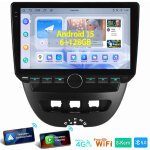 Pour peugeot 107 citroen c1 toyota aygo 8 c?urs 6 + 128g android 15 carplay autoradio gps 6 + 128g