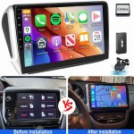 Pour peugeot 2008 / 208 2013 - 2018 carplay android 15 autoradio gps wifi bt 4 + 64g dab cam