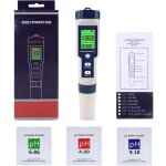 Ph mètre Électronique 5 en 1 avec tds ec salinité température, ph testeur multi - paramètres étanche ... Ph mètre Électronique 5 en 1 avec tds ec salinité température, ph testeur multi - paramètres étanche ...