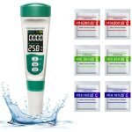 Ph metre electronique, kit de testeur piscine 5 en 1, testeur ph / tds / ec / salinit / temprature ...