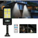 Phare lampadaire panneau solaire photovolta�que capteur 6 led cob te - b0536