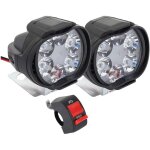Phare moto feux additionnels led, 2pcs phares avant phares suppl�mentaires pour moto 12v anti brouillard ...