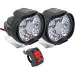Phare moto feux additionnels led, 2pcs phares avant phares suppl�mentaires pour moto 12v anti brouillard ...