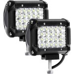 Phare de travail led 12v 144w 4'' - projecteur led �tanche ip67 pour voiture camion tracteur suv bateau ...