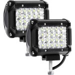 Phare de travail led 12v 144w 4'' projecteur led voiture 12v etanche ip67 spot flood feux antibrouillard ...