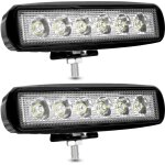 Phare de travail led 12v 18w projecteur led voiture 12v spot flood feux antibrouillard led 9, 200lm feux ...