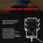 Phare de travail led 12v, 40w moto feux additionnels led spot flood feux antibrouillard 24v 12000lm led ...