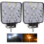 Phare de travail led 12v 48w 4'' projecteur led voiture exterieur ip67 spot flood feux antibrouillard ...