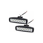Phare de travail led barre led 12v 18w 15cm projecteur led voiture etanche ip67 spot feux antibrouillard ...