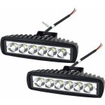 Phare de travail led barre led 12v 18w 15cm projecteur led voiture etanche ip67 spot feux antibrouillard ...