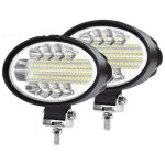 Phare de travail led ovale 144w, projecteur led voiture 12v / 24v etanche, feu de travail 5  universel ...
