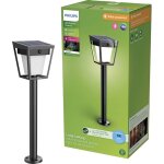 Lampadaire d'extrieur solaire philips led 929004632001 nissa led led intgre 1. 8 w noir y637953