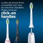 Philips sonicare - tetes de brosses a dents electriques soniques w2 optimal white pour des dents plus ...