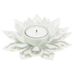 Photophore n�nuphar blanc 13x4cm