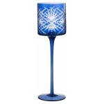 Photophore sur pied dco 'santorini' 30cm bleu