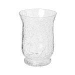Photophore en verre craquel 'vas' 15cm transparent