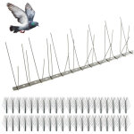 Pic anti pigeon 20m - pic anti - pigeon flexible - pointes en acier inoxydable inox - ne rouille pas ...
