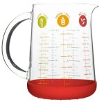 Pichet doseur en verre et silicone 1l - pebbly - pkm - 1000r