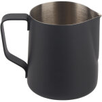 Pichet � lait inox 304 avec bec verseur pr�cis et �chelle interne, mug noir tpfe pour mousse � caf� maison, ...