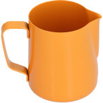 Pichet � lait inox 400ml bec verseur ptfe pour mousse � caf�, id�al cuisine maison - orange