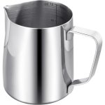 Pichet mousseur  lait pour machine  caf, pichet  lait en acier inox 304 de 350 ml / 12 oz, accessoires ...