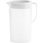 Pichet en plastique robuste et incassable avec couvercle, sans bpa