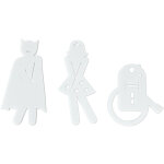 Pictogramme toilettes enfants. - plexi blanc -