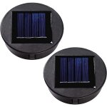 Pi�ce de lumi�re solaire de remplacement sup�rieure pour lanterne, couverture de lumi�re de panneau solaire ...