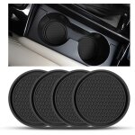 Pi�ces sous verres voiture universel anti d�rapant silicone, porte gobelet en pvc, pvc �pais coaster ...