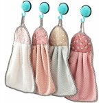 Pi�ce suspendue serviette s�che � la main �paisse serviette en velours corail s�chage rapide serviette ...