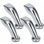 Pieds canap pais acier inoxydable, 4 pices pieds de meubles, pieds chrom, meubles armoire lit canap ...