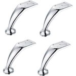 Pieds chrom�s argent ? garde - robe / canap� / armoire ? kit quincaillerie ? 11, 2 cm