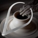 Pied � coulisse mesure outil de poterie jambe coud�e acier inoxydable pied � coulisse sculpture c�ramique ...