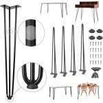 Pieds en �pingle � cheveux 86 cm 34 pouces 3 tiges, pieds de meuble noirs, pieds de console et de table ...