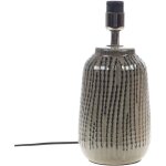 Pied de lampe  poser 16x25 cm en cramique taupe