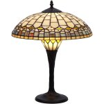 Fijalo - pied de lampe de table avec opales tiffany diam�tre 40cm s�rie quarz