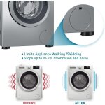 Pied de machine � laver, pieds en caoutchouc anti - vibrations, anti - glisse, protecteur de plancher, ...
