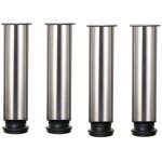 Vurahome - pieds de meuble - lot de 4 pieds de meuble r�glables en hauteur en acier inoxydable pour armoires ...