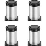 Pieds de meubles en acier inoxydable, pieds de table r�glables en m�tal pour meubles tv, bancs, tables ...