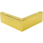 Pied de meuble d'angle, chrom dor, hauteur 5, 5 cm