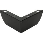 Pied de meuble d'angle, noir mat, hauteur 5, 5 cm