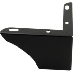 Pied de meuble d'angle, noir mat, hauteur 7, 5 cm