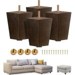 Pieds de meubles carrs de 4 pouces pour canaps, poufs, bancs, commodes et rehausseurs de table pour ...