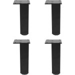 Pieds de meubles carrs, noirs, 6, 86, 815cm, 4 pieds rglables en alliage d'aluminium, pieds de canap. ...
