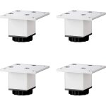 Pieds de meuble de cuisine et de salle de bain en alliage d'aluminium, pieds de meuble carrs rglables, ...