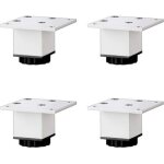 Pieds de meuble de cuisine et de salle de bain en alliage d'aluminium, pieds de meuble carr�s r�glables, ...